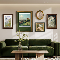 法式装饰画客厅沙发背景墙壁画复古风大气轻奢人物风景挂画美式