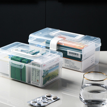 手提塑料透明收纳盒零食整理盒有盖储物盒桌面收纳箱小号带盖盒子