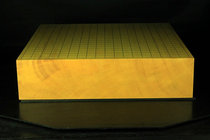 日本围棋盘 本榧 天地柾3.25寸 黑木一枚板榧木 番号76111
