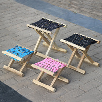 厂家直销简约现代马扎折叠便携小凳子折叠便携实木户外马扎钓鱼凳