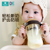 卡蜜迪PPSU感温刻度大宝宝婴儿6个月以上吸管非玻璃防喷胀气奶瓶