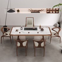 岩板轻奢阳台茶桌椅组合现代简约茶台功夫茶桌烧水壶茶具套装一体