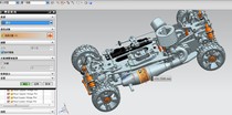 1:10遥控竞技赛车图纸 甲醇燃油发动机RC车数模设计 stp格式
