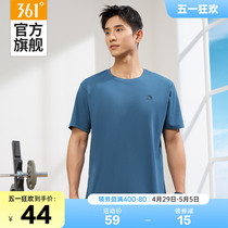 361运动t恤男2024夏季新款速干透气宽松上衣男士健身跑步运动短袖