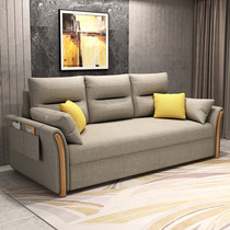 多功能可折叠沙发床两用可伸缩小户型单人推拉床收纳客厅实木简约