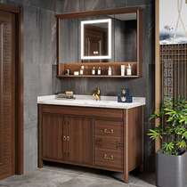 新洗手盆实木洗漱橡木中式卫浴&卫生间落地式组合浴室柜洗脸台柜