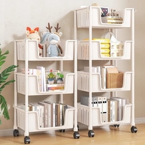 书架落地小推车置物架书柜带轮可移动简易多层零食收纳架厨房玩具