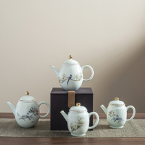 陶瓷带过滤手工茶壶功夫茶具单壶家用简约泡茶壶高档精品泡茶瓷器