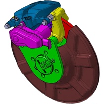 汽车专业离合器制动系统悬架转向器三维建模CAD绘图设计catia图纸