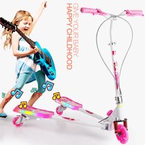 清仓处理3-14岁滑板车儿童三轮闪光蛙式可折叠剪刀车男女孩双脚踏