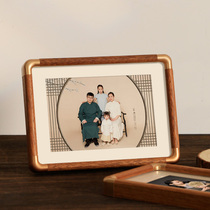 中式实木相框摆台木质画框装裱六6寸7七8八洗照片做成高级感定制