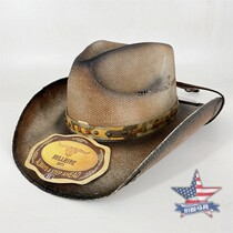 美国西部牛仔帽1949年老牌博海特 男女牛仔帽草编复古硬定型帽子