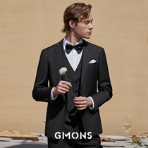【婚庆礼盒】吉约蒙新郎结婚礼服西装男套装订婚高级黑色伴郎西服