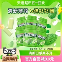 绿箭原味薄荷口香糖约40粒64gx6瓶办公室儿童网红清新口气零食品