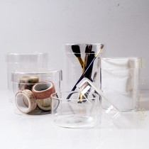 北欧简约透明玻璃收纳罐储物罐闷养瓶摆件糖果装饰筒化妆棉棉签盒