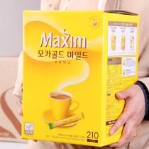 麦馨咖啡粉韩国咖啡Maxim210条麦新黄盒装咖啡韩国摩卡三合一速溶
