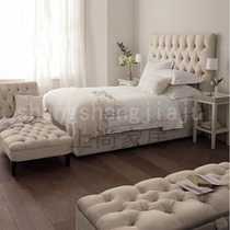 软包床布艺双人床小户型单人床1.5米实木欧式拉点婚床1.8样板房床