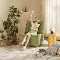 新品顾家家居现代简约布艺羊羔绒多巴胺单人沙发功能单椅沙发A057