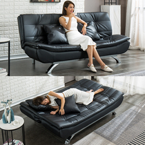 小户型乳胶沙发多功能皮沙发床可折叠书房经济型办公皮沙发三人位