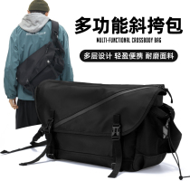 刘耀文同款挎包单肩包男款大容量背包男士工装机能运动斜挎包旅行