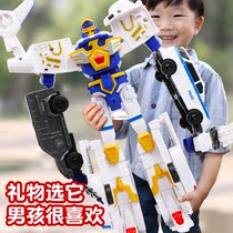 咖宝车神玩具正版特警救援四合一变形汽车机器人6岁男孩生日礼物8