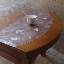 伸缩折叠椭圆形塑料桌布印花软玻璃防水防油加厚圆桌面胶垫保护垫