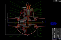 载重汽车主减速器及差速器设计2D图机械CAD+说明素材