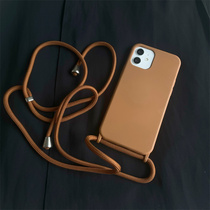 CHOWILL欧美简约焦糖色长背带绳适用iPhone15 14 13Pro 12/11/XSMAX XR 7/8PLUS SE2020 SE3 6S一体斜背手机