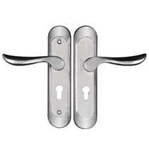 通用型不锈钢门j锁卧室房门免打孔50面板把手实木门锁具孔距可调
