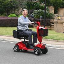 .老人电动代步四轮车电瓶车老年助力残疾人家用小型专用双人可折