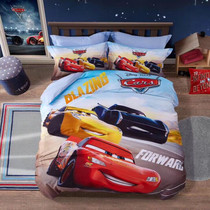 迪士尼儿童卡通全棉床单四件套纯棉汽车总动员闪电麦昆被套三件套