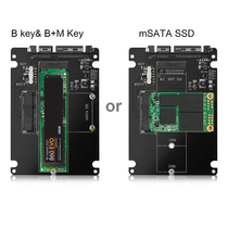 新品M.2 NGFF MSATA二合一转SATA串口 USB3.0转接盒线SSD固态硬盘