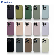 Sanlinba真液态硅胶适用苹果iPhone15ProMax全包极简约纯色14/13磁吸MagSafe手机壳防摔保护壳