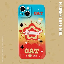 Cat love me~爱心猫咪菲林适用华为mate60pro手机壳iPhone15promax小米13红米k40硬壳OPPOreno9荣耀80vivo