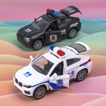 儿童惯性公安警车玩具仿真警察车110模型男女孩救护仿真小汽车
