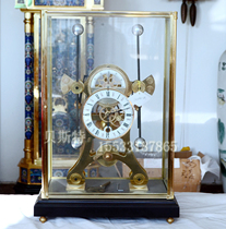 航海钟 纯铜机械 蚱蜢钟 老式发条趣味座钟 仿古董 样板间 道具
