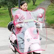 电动车挡风塑料电瓶车前挡风板踏板摩托车加高PVC透明防寒风雨水