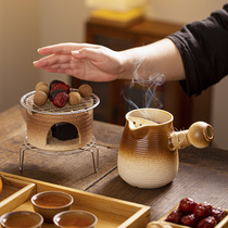 围炉煮茶室内家用陶土碳火炉套装侧把罐罐茶壶煮茶炉器具户外装备