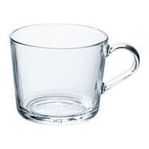 IKEA宜家365+大杯透明钢化玻璃/白色杯加厚茶杯咖啡喝热水杯子