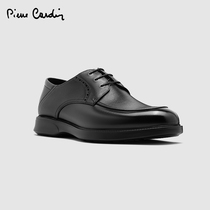 Pierre Cardin/皮尔卡丹24男鞋系带轻底德比鞋真皮休闲皮鞋