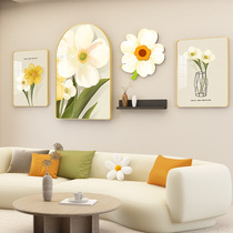 小清新网红奶油风客厅装饰画沙发背景墙晶瓷挂画走廊餐厅壁画组合