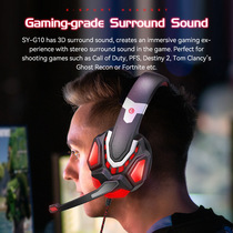 直销SY-G10跨境有线PS5耳机游戏电脑Switch耳机头戴式吃鸡电竞PS5