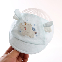 婴儿帽子夏季薄款新生儿胎帽婴幼儿防晒遮阳空顶护卤门气门帽遮阳