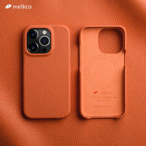 Melkco适用苹果15promax手机壳14Pro真皮壳iPhone15Pro磁吸壳14Magsafe保护套14ProMax牛皮14Plus皮质简约套