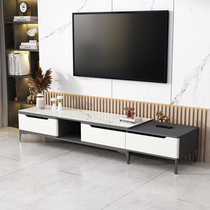 岩板电视柜客厅家用现代简约小户型高级感可伸缩电视机柜茶几组合