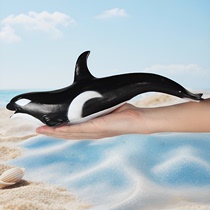 大号软胶仿真海洋生物海底动物模型玩具巨齿鲨虎鲸魔鬼鱼儿童礼物