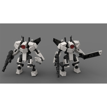 机器人机甲积木白色黑色战甲moc拼装玩具模型摆件兼容乐高小颗粒