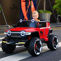 正品儿童电动车四轮汽车坦克四驱越野宝宝遥控车玩具童车300可坐