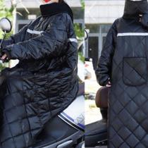 防风衣服电动车亲子款冬天骑车挡风棉被大衣穿在身上的骑车防寒服