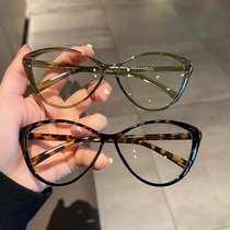 Mona网红同款三角猫眼蝶形辣妹眼镜架可配度数近视镜框防蓝光平光